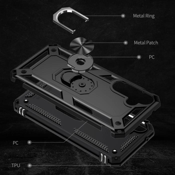 Bild 2, Samsung Galaxy A55 5G Skal Ring Armor Hybrid Svart