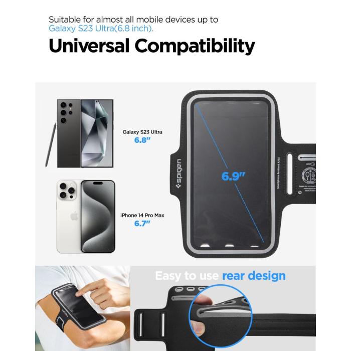 Bild 5, Spigen Sportarmband Dynamic Shield Svart
