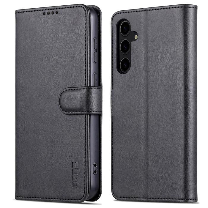 Bild 1, AZNS Samsung Galaxy S24 FE Fodral Läder Svart