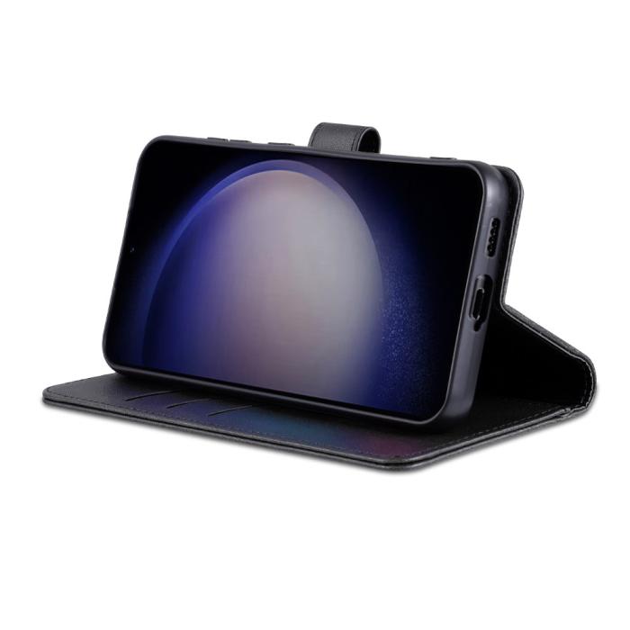 Bild 2, AZNS Samsung Galaxy S24 FE Fodral Läder Svart