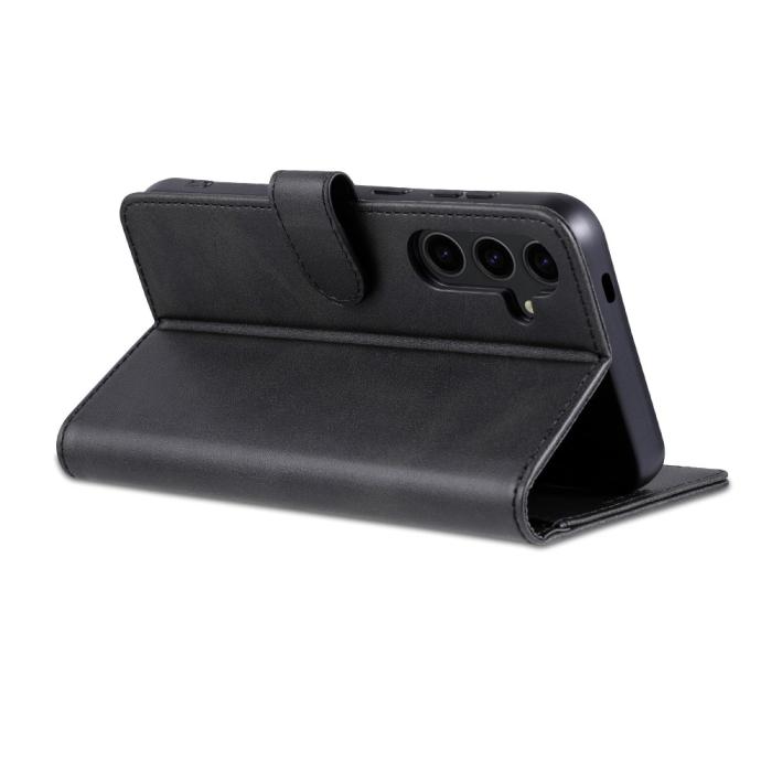 Bild 4, AZNS Samsung Galaxy S24 FE Fodral Läder Svart
