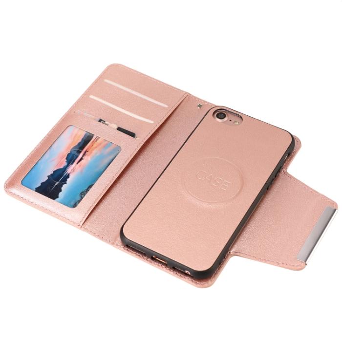 Bild 6, iPhone 7/8/SE 2in1 Magnet Fodral / Skal Roséguld