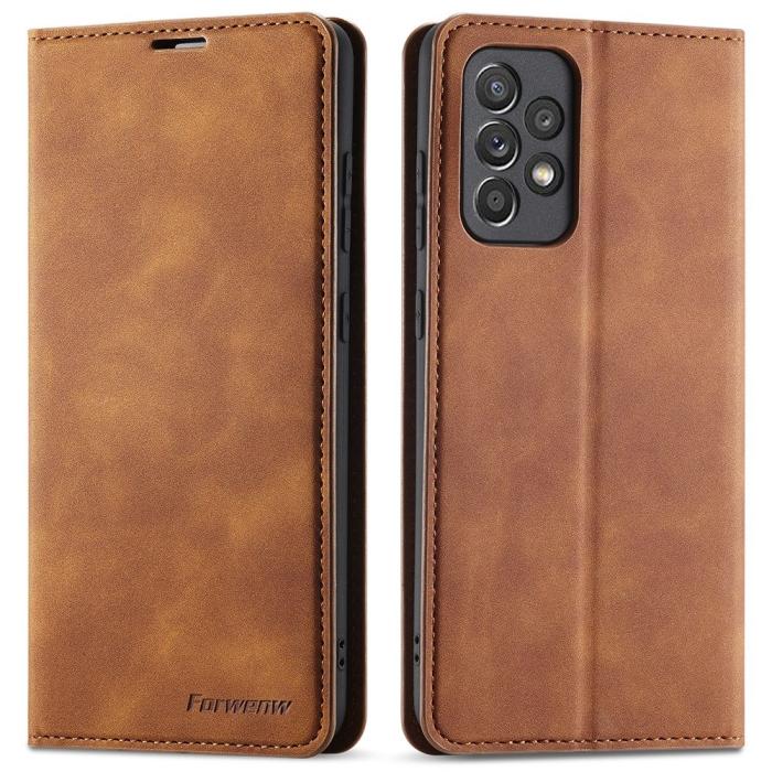 Bild 1, FORWENW Samsung Galaxy A23 5G Fodral Flip Läder Brun