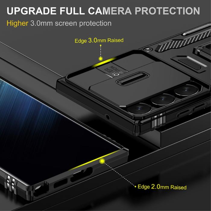 Bild 3, Samsung Galaxy S23 Ultra Skal Hybrid Ring Armor Svart