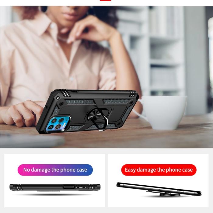Bild 4, Motorola Moto G100 Skal Hybrid Ring Skal Svart
