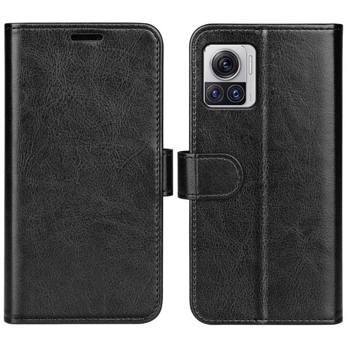Bild 1, Motorola Edge 30 Ultra 5G Fodral Crazy Horse Läder Svart