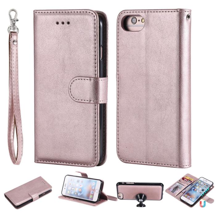 Bild 1, iPhone 6/7/8/SE (2020/2022) - 2in1 Magnet/Plånboksfodral - Roséguld