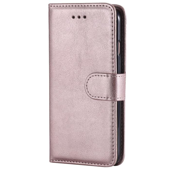 Bild 2, iPhone 6/7/8/SE (2020/2022) - 2in1 Magnet/Plånboksfodral - Roséguld