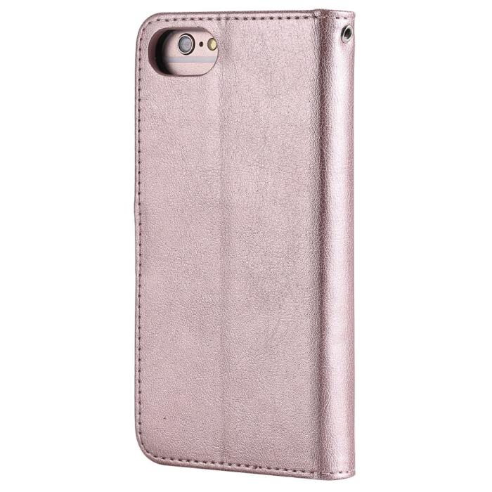 Bild 3, iPhone 6/7/8/SE (2020/2022) - 2in1 Magnet/Plånboksfodral - Roséguld