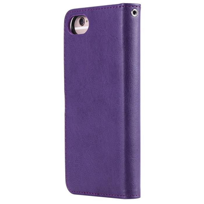 Bild 3, iPhone 6/7/8/SE (2020/2022) - 2in1 Magnet/Plånboksfodral - Lila