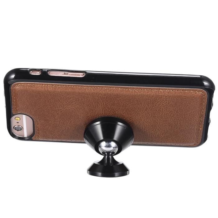 Bild 5, iPhone 6/7/8/SE (2020/2022) - 2in1 Magnet/Plånboksfodral - Brun