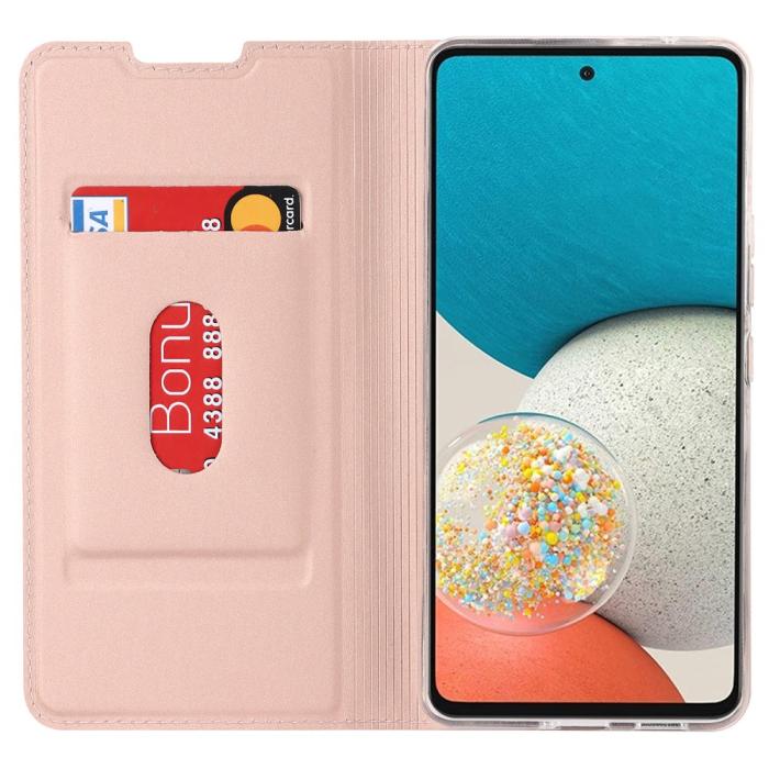 Bild 4, Samsung Galaxy A53 5G Fodral Flip Skin Touch Roséguld