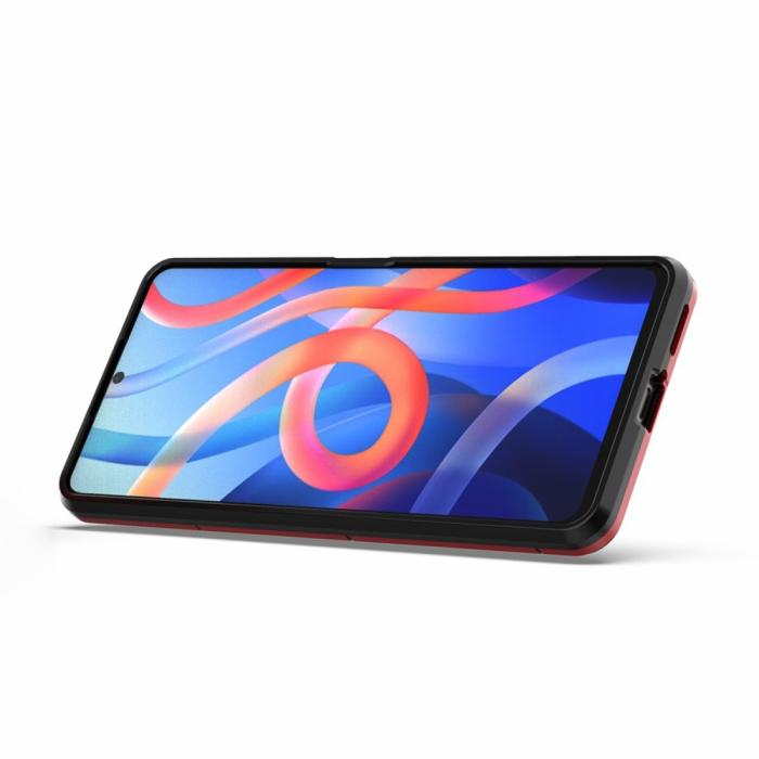 Bild 3, Xiaomi Redmi Note 11 Pro 5G Skal Armor Hybrid Ring Röd