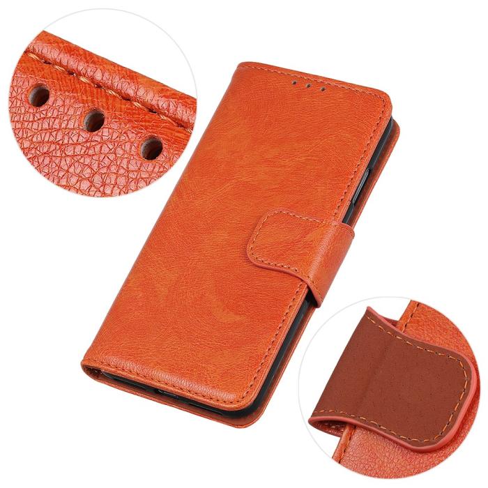 Bild 4, Motorola Edge 40 Pro 5G Fodral Split Läder Orange