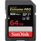 SanDisk SDXC Extreme Pro 64 GB 300MB/s Minneskort