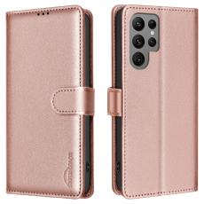 Samsung Galaxy S25 Ultra Fodral L&auml;der RFID Ros&eacute;guld
