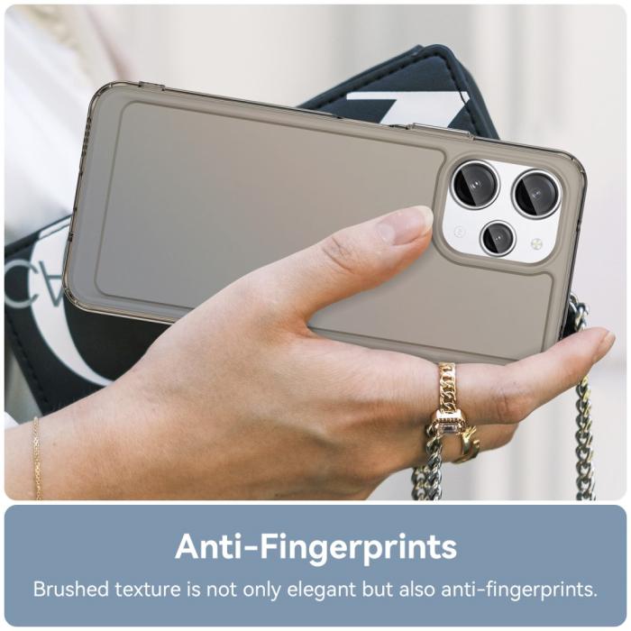 Bild 5, Xiaomi Redmi 12 5G/4G Skal Akryl/TPU Transparent Grå