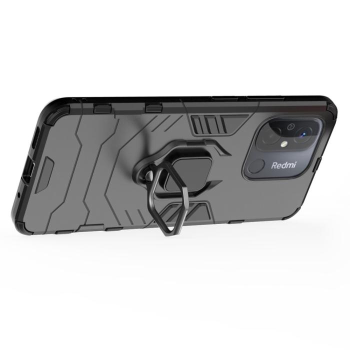 Bild 4, Xiaomi Redmi 12C 4G Skal Ring Hybrid Armor Svart