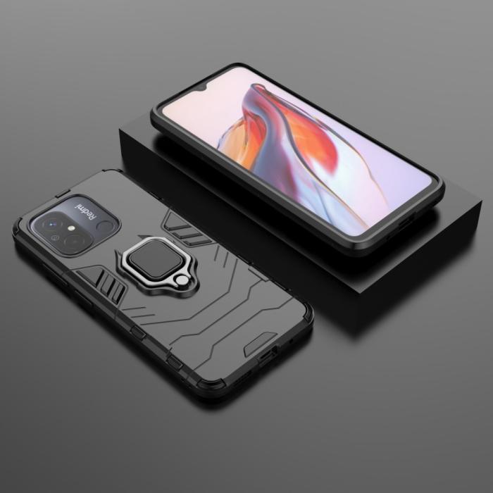Bild 5, Xiaomi Redmi 12C 4G Skal Ring Hybrid Armor Svart