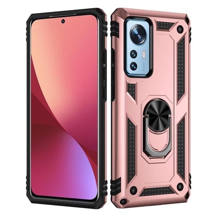 Bild 2, Xiaomi 12 Pro Skal Ring Hybrid Armor Roséguld