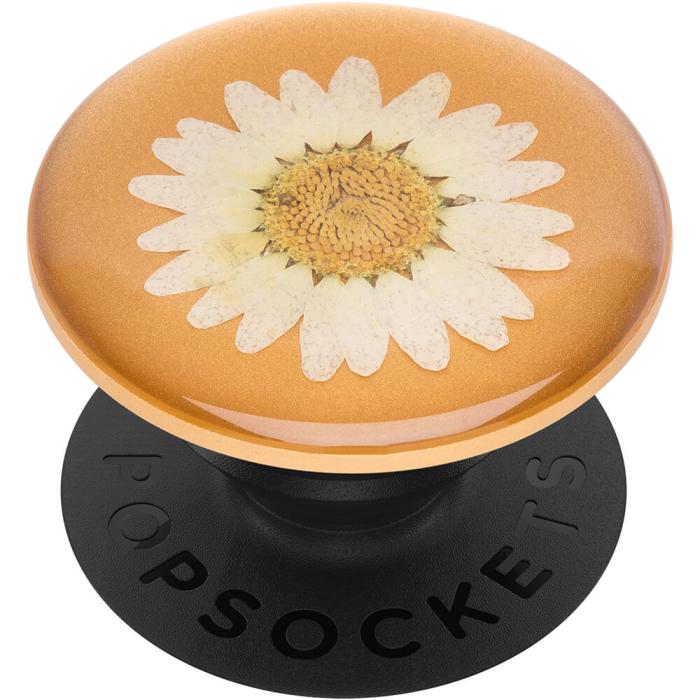 Bild 3, PopSockets Avtagbart Grip med Ställfunktion Premium Pressed Flower White Daisy