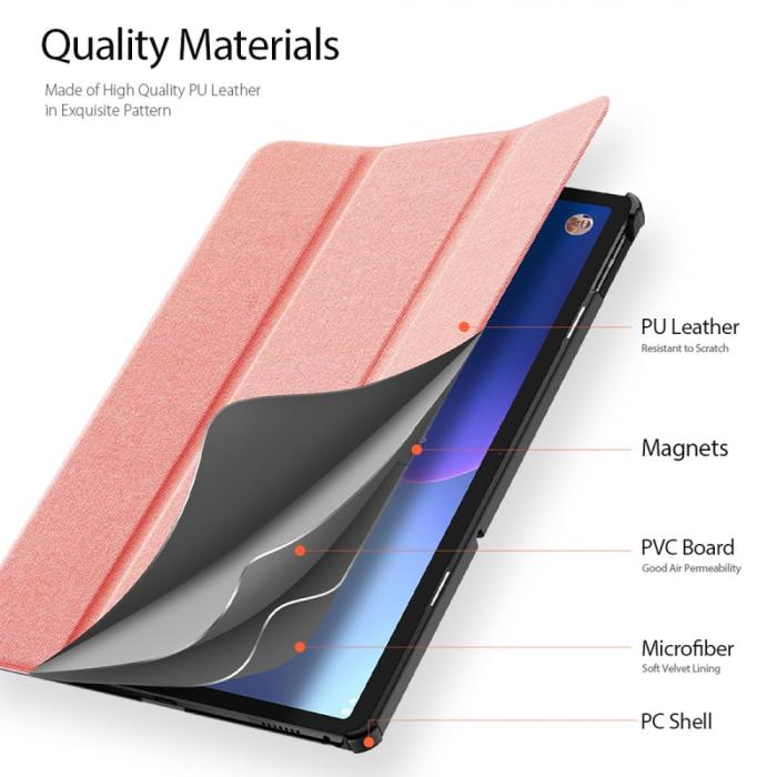 Bild 5, DUX DUCIS Lenovo Tab M10 Plus Gen 3 Fodral DOMO Tri-Fold Ljus Rosa