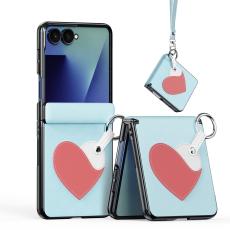 DUX DUCIS Samsung Galaxy Z Flip 8 Skal PU-L&auml;der Hj&auml;rta