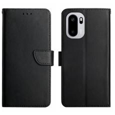 OnePlus 15R Fodral &Auml;kta L&auml;der Svart