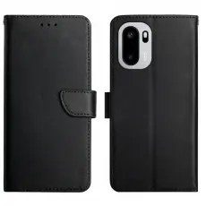 OnePlus 15R Fodral &Auml;kta L&auml;der Svart