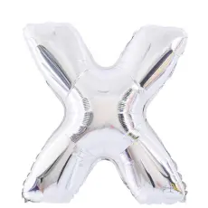 Bokstavsballong X 70 cm Silver