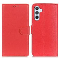 Samsung Galaxy A16 Fodral Litchi L&auml;der R&ouml;d