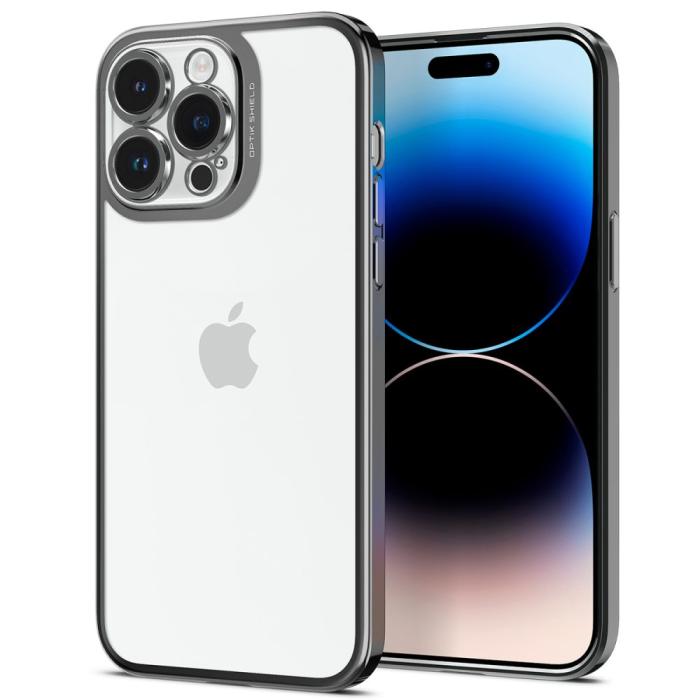 Bild 1, Spigen iPhone 14 Pro Skal Optik Crystal Chrome Grey