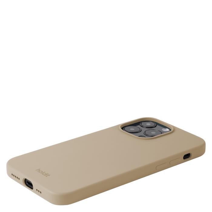 Bild 3, holdit iPhone 14 Pro Max Mobilskal Silikon Latte Beige