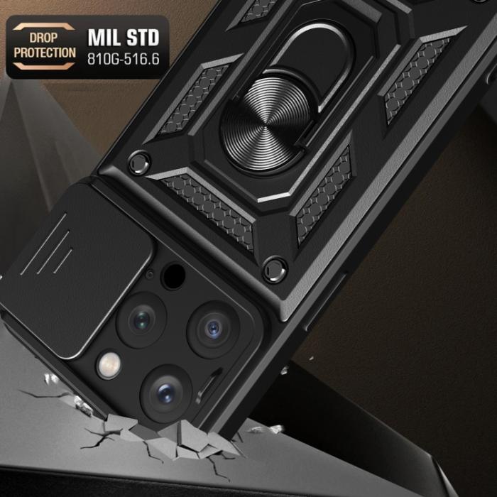 Bild 5, iPhone 15 Pro Max Skal CamShield Ring Hybrid Röd