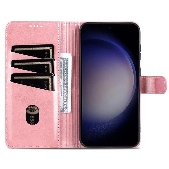 Bild 3, AZNS Samsung Galaxy S24 FE Fodral Läder Roséguld