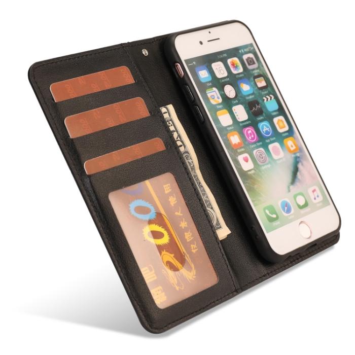 Bild 4, iPhone 7/8/SE 2in1 Magnet Fodral / Skal Svart
