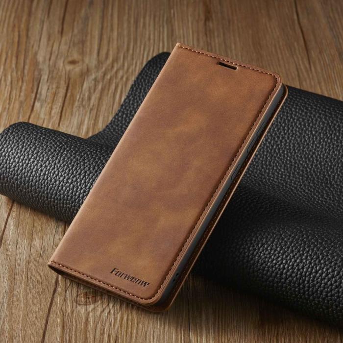 Bild 5, FORWENW Samsung Galaxy A23 5G Fodral Flip Läder Brun