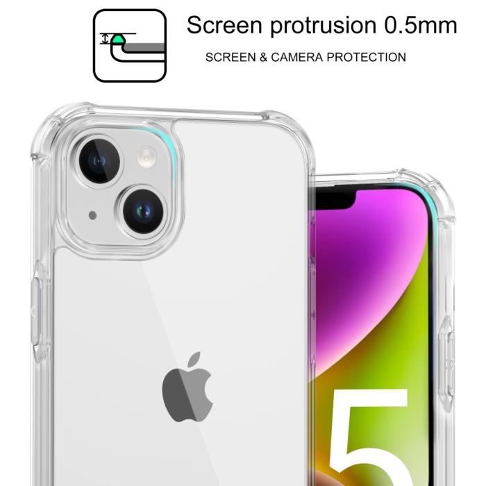 Bild 1, LEEU DESIGN iPhone 15 Plus Skal AirBag Hybrid Transparent