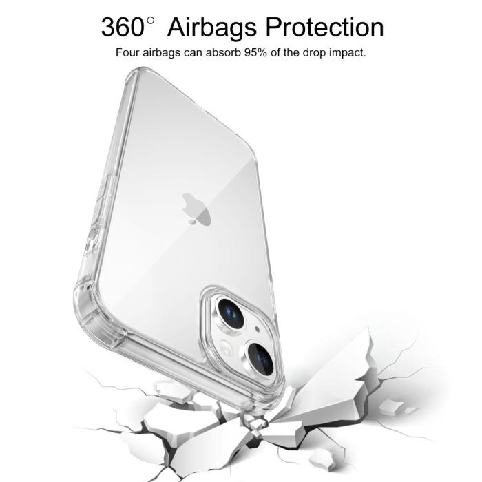Bild 2, LEEU DESIGN iPhone 15 Plus Skal AirBag Hybrid Transparent