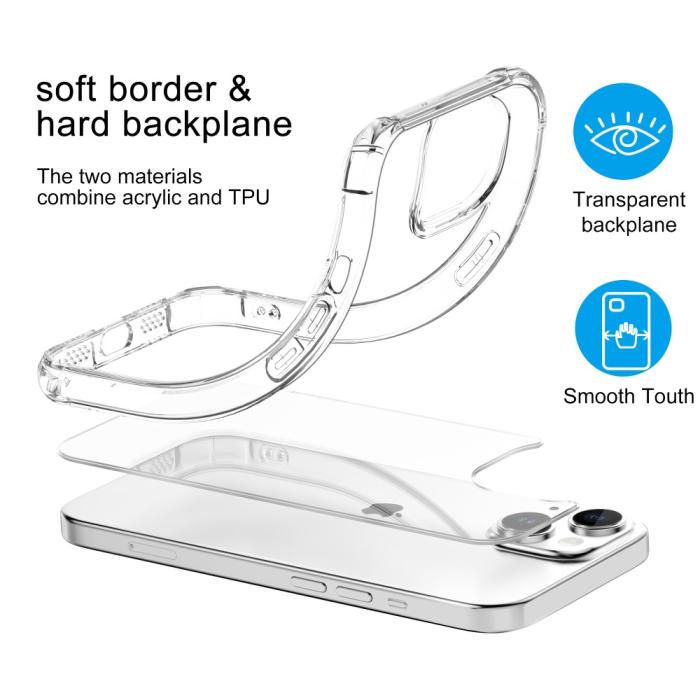 Bild 4, LEEU DESIGN iPhone 15 Plus Skal AirBag Hybrid Transparent