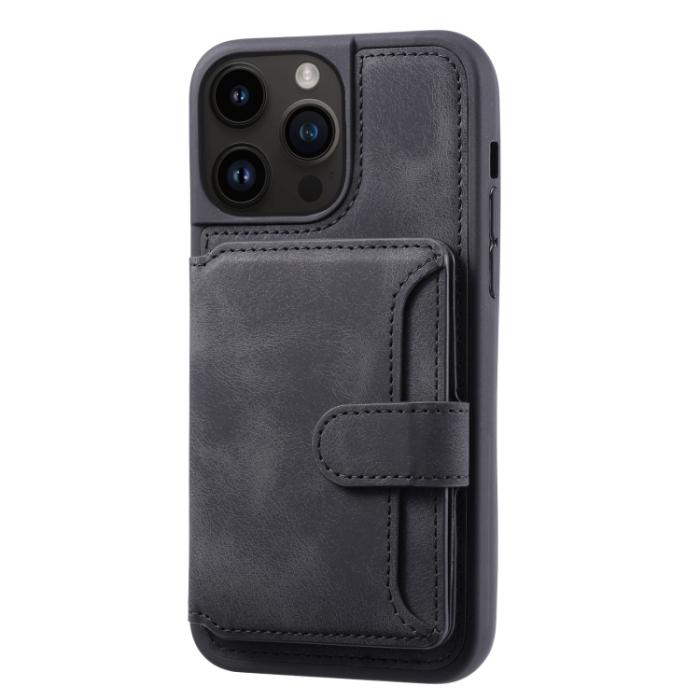 Bild 2, iPhone 15 Pro Skal RFID Med Plånboksfunktion Svart