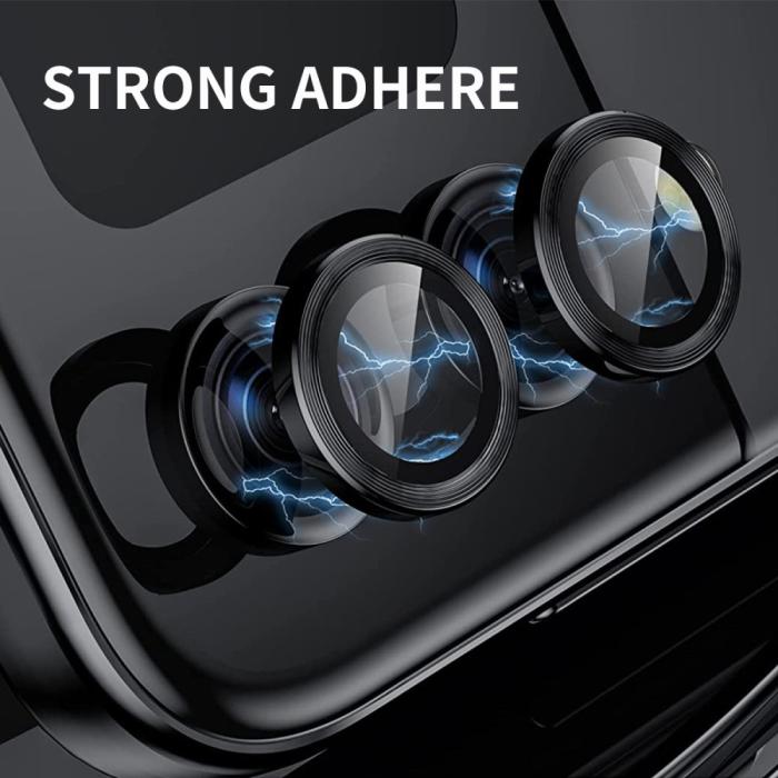 Bild 3, ENKAY Galaxy Z Flip 5 Linsskydd Aluminium Härdat Glas Rosa