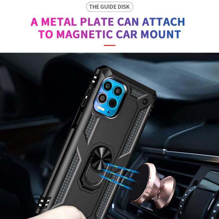Bild 6, Motorola Moto G100 Skal Hybrid Ring Skal Svart