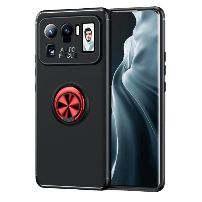 Bild 1, Xiaomi Mi 11 Ultra - Ring Skal - Svart/Röd