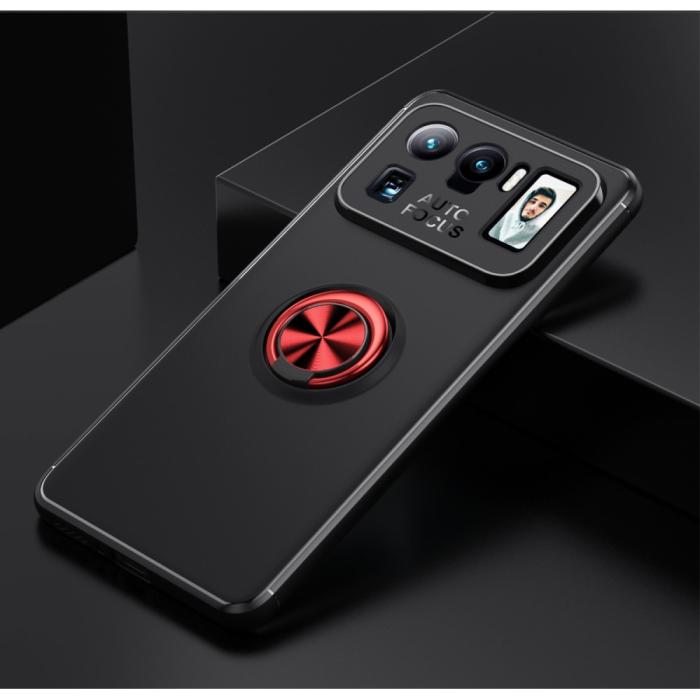 Bild 2, Xiaomi Mi 11 Ultra - Ring Skal - Svart/Röd