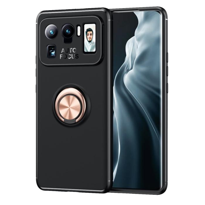 Bild 1, Xiaomi Mi 11 Ultra - Ring Skal - Svart/Roséguld