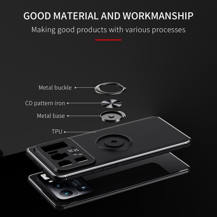 Bild 3, Xiaomi Mi 11 Ultra - Ring Skal - Röd