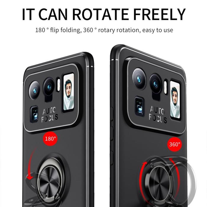 Bild 4, Xiaomi Mi 11 Ultra - Ring Skal - Röd