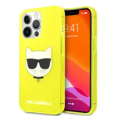 Karl Lagerfeld iPhone 13 Pro Skal TPU Choupette Fluorescent Gul