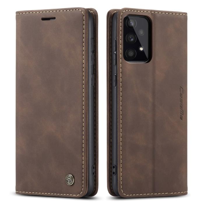 Bild 1, CASEME Samsung Galaxy A53 5G Fodral Retro Läder Brun
